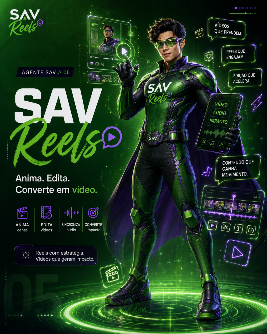 Capa do agente SAV Reels